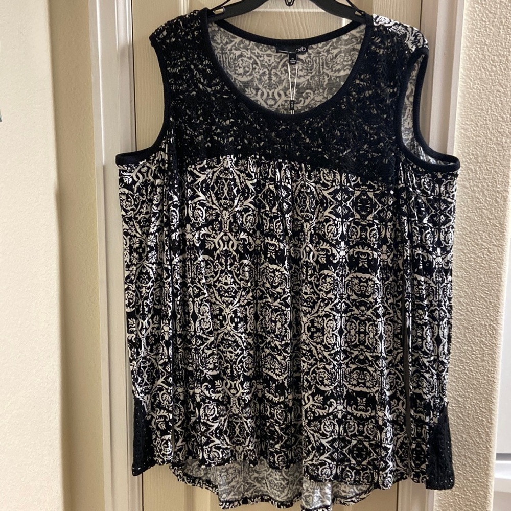 rxb peekaboo long sleeve womens blouse - XL